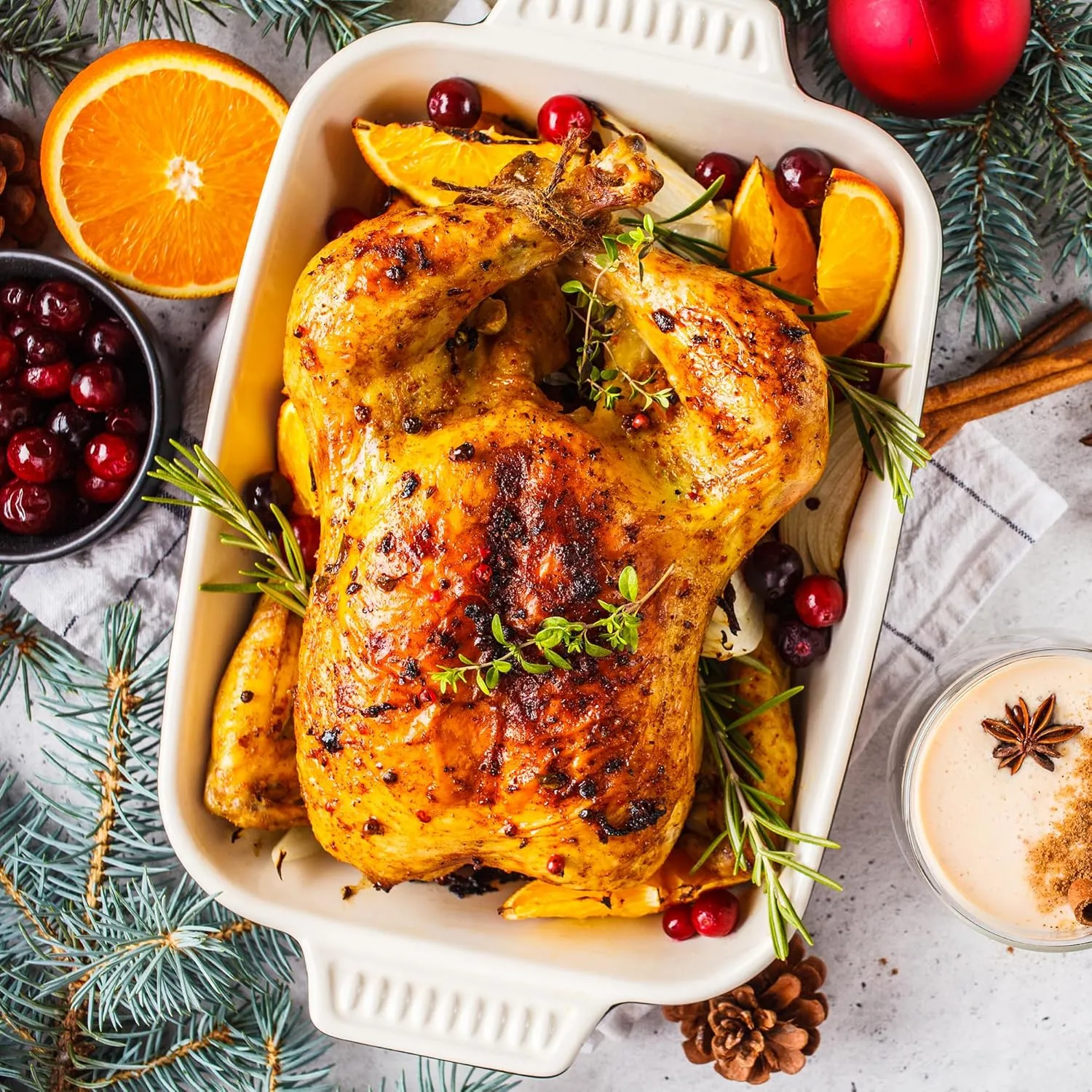 Sunvivi Roaster Oven, Electric Roaster Oven with Viewing Lid, 28lb 24-Quart Turkey Roaster with Unique Defrost/Warm Function, Large Roaster with Removable Pan & Rack, Stainless Steel, White