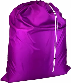 Super Extra Large Heavy Duty 100% Nylon Laundry Storage Bag, H U G E size: L 40" x H 50", Family size Bag with Locking Closure Drawstring, Machine Washable, XXL Organizer Bag. Made in USA (PURPLE)