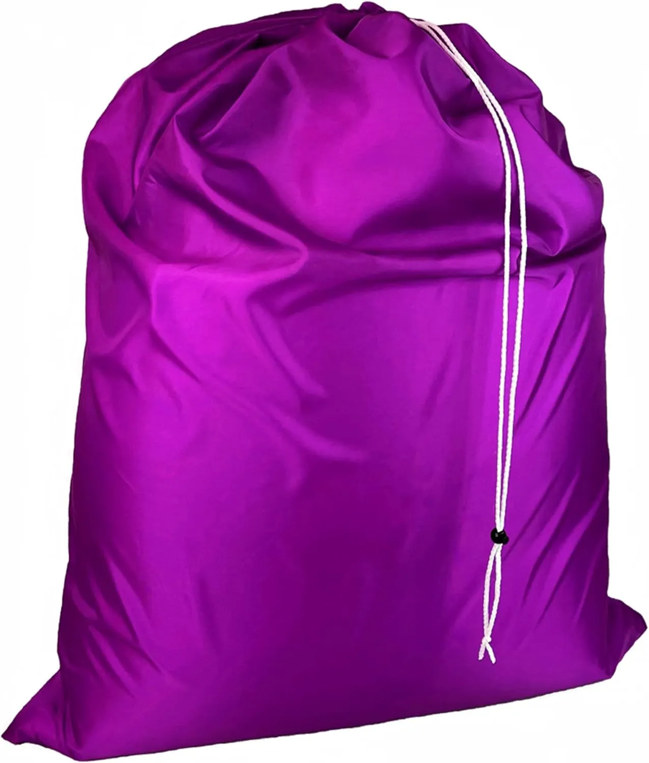 Super Extra Large Heavy Duty 100% Nylon Laundry Storage Bag, H U G E size: L 40" x H 50", Family size Bag with Locking Closure Drawstring, Machine Washable, XXL Organizer Bag. Made in USA (PURPLE)