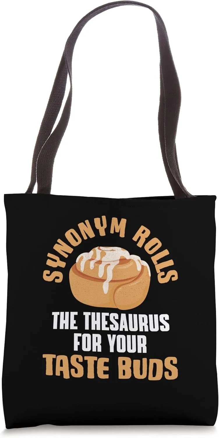 Synonym Rolls Grammar Cinnamon Roll Bread English Teacher Tote Bag