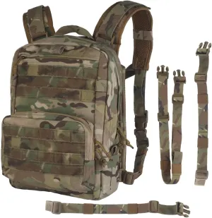 Tactical Backpack 10L, Attachable to Vest/Chest Rig, Fits 10x12 Plate, Adjustable Straps, Breathable Lining