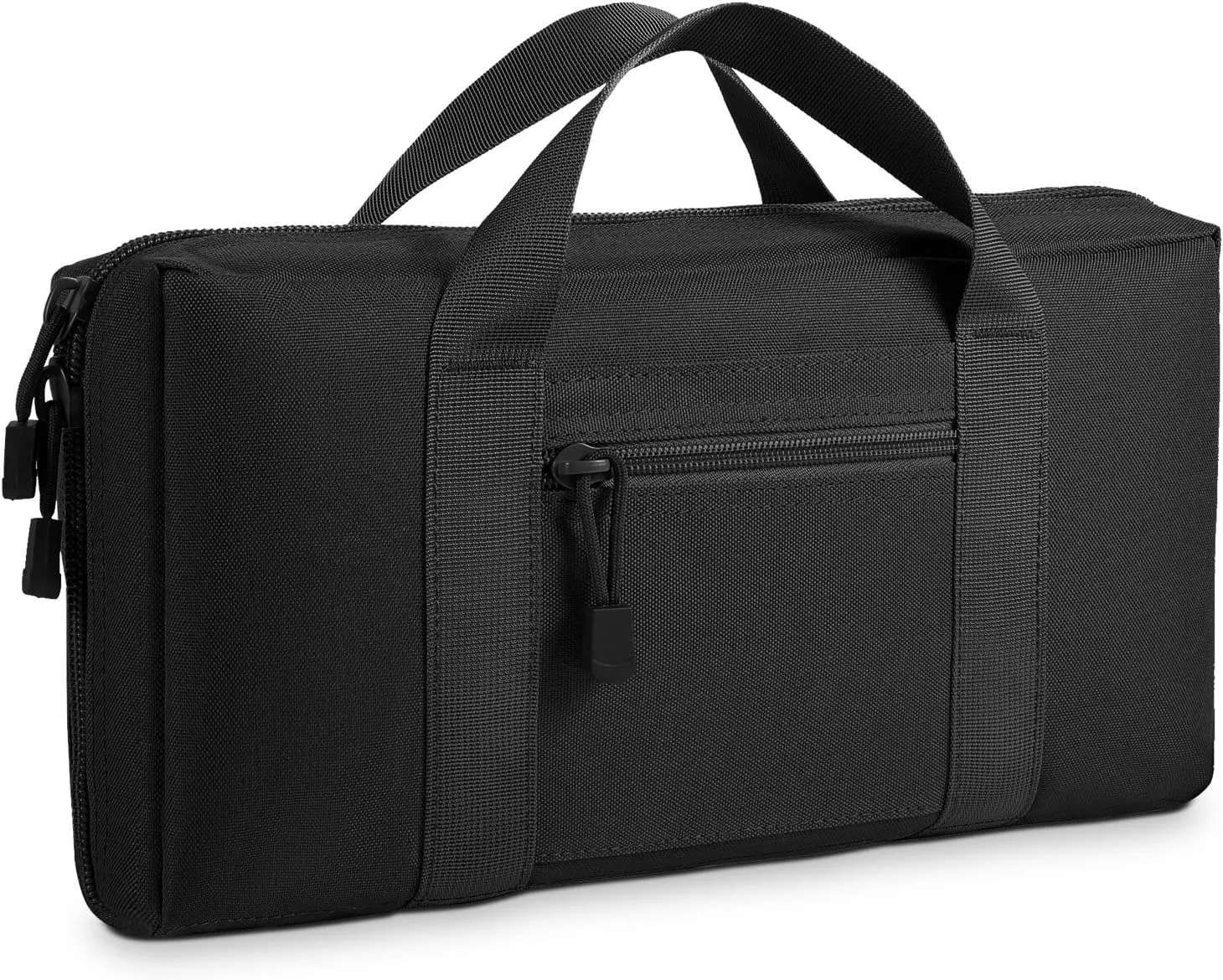 Tactical Pistol Case, Padded Handgun Firearm Case Double Shooting Gun Range Duffle Bag with Multiple Magazine Slots for Hunting Shooting Outdoor Activities