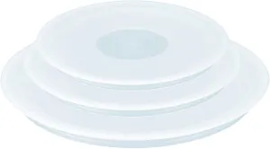 Tefal L9019222 Ingenio Plastic Lids (Set of 3) - White, 16/18/20 cm