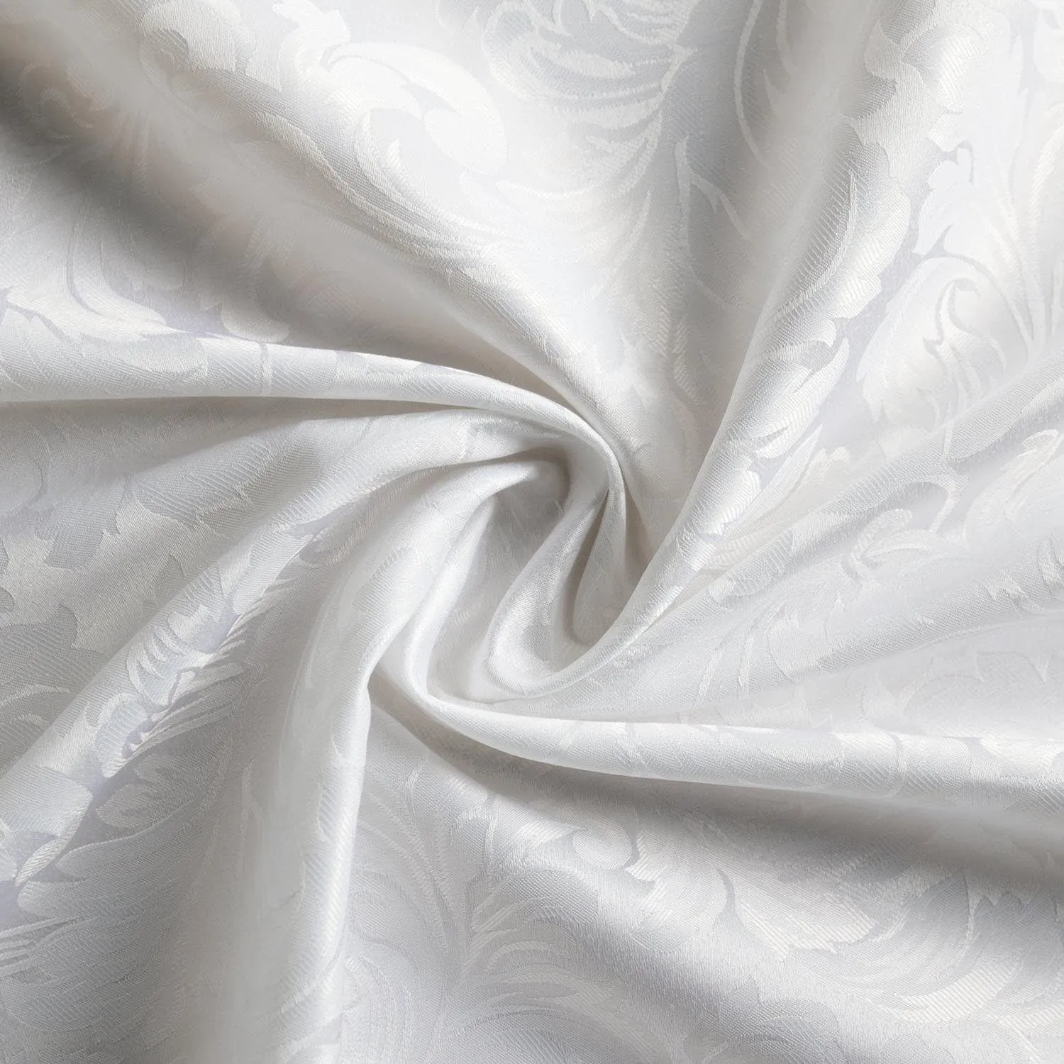 Tektrum Heavy Duty 60 X 102 inch Rectangular Damask Jacquard Tablecloth Table Cover - Waterproof/Spill Proof/Stain Resistant/Wrinkle Free - Great for Banquet, Parties, Dinner, Wedding (White)