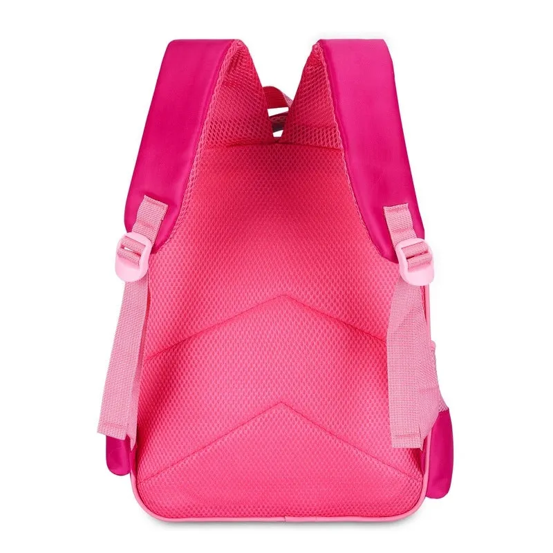 THE CLOWNFISH Little Champ Kids Backpack - Durable, Lightweight, Fun Design | 13.6 Litres | Dark Pink