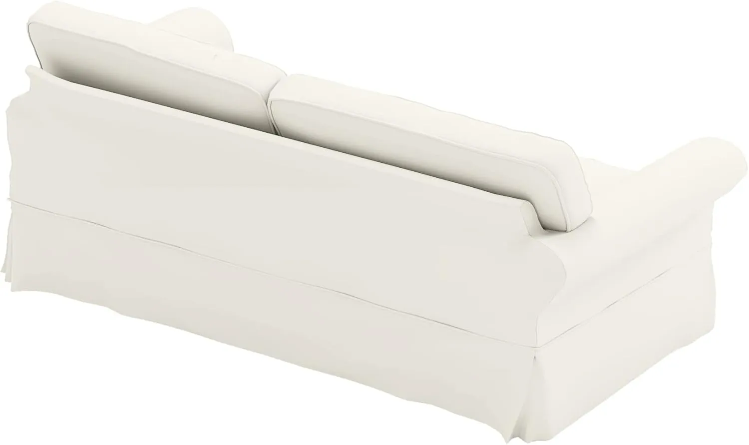 The Cotton Sofa Cover Only Fits Pottery Barn PB Comfort Grand Roll Arm Sofa. A Durable Sofa Slipcover Replacement (Beige Box Edge)