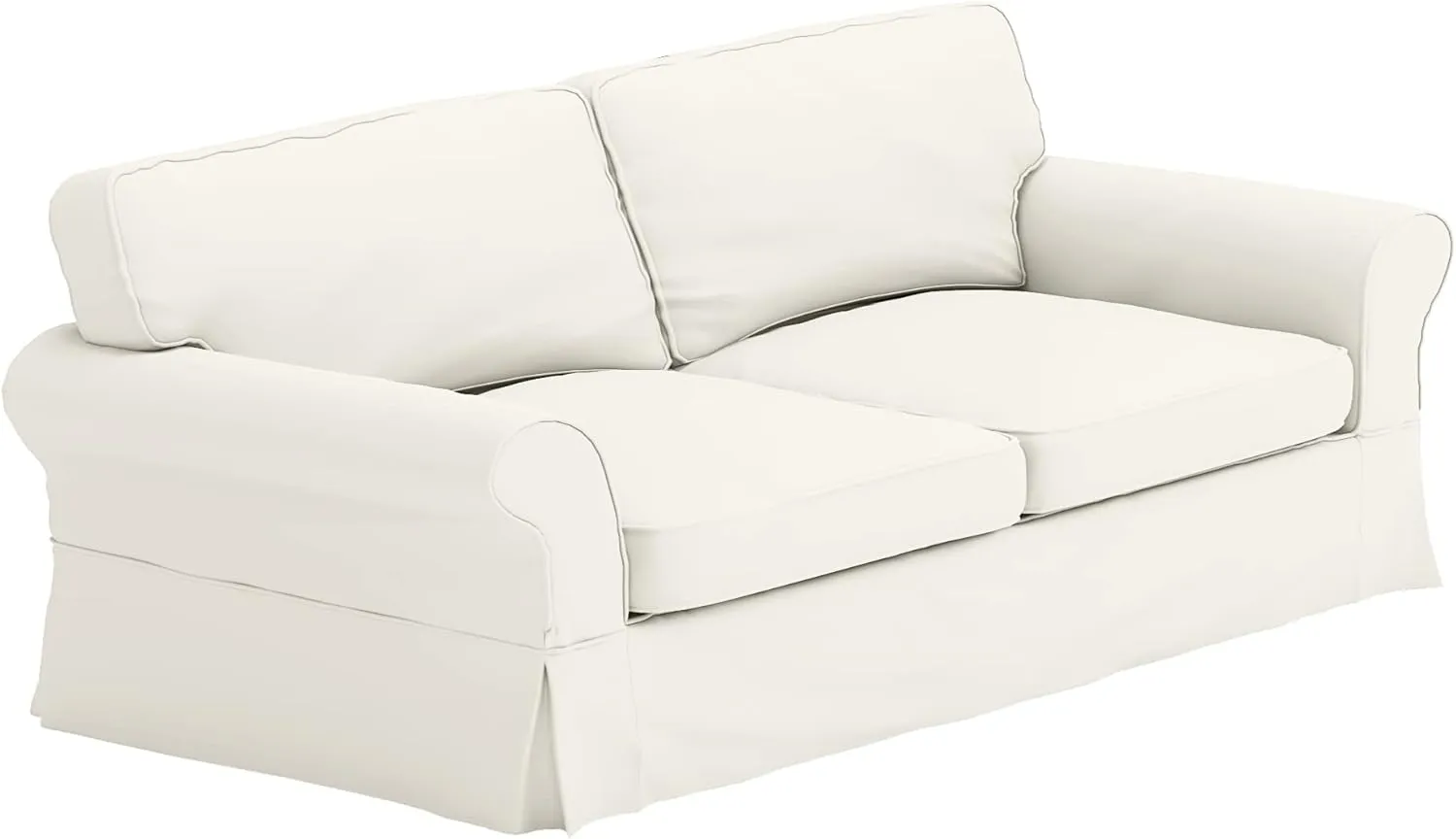 The Cotton Sofa Cover Only Fits Pottery Barn PB Comfort Grand Roll Arm Sofa. A Durable Sofa Slipcover Replacement (Beige Box Edge)
