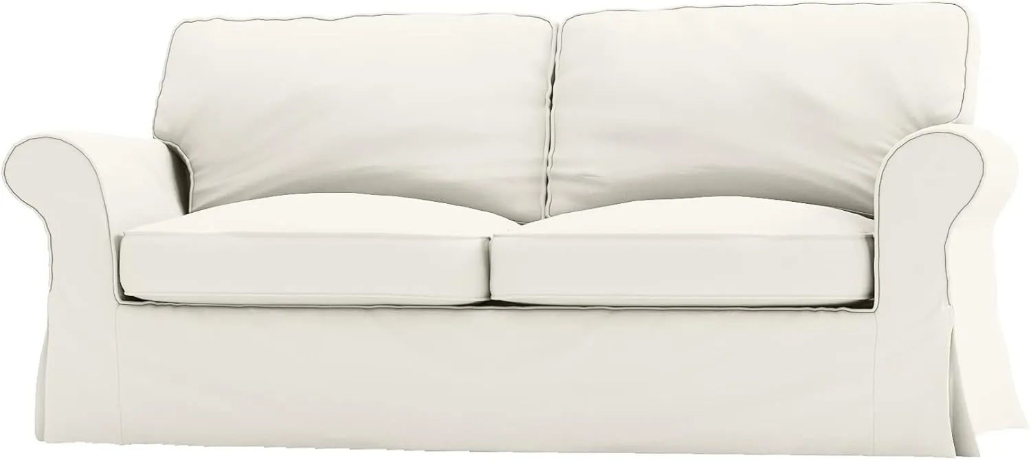 The Cotton Sofa Cover Only Fits Pottery Barn PB Comfort Grand Roll Arm Sofa. A Durable Sofa Slipcover Replacement (Beige Box Edge)
