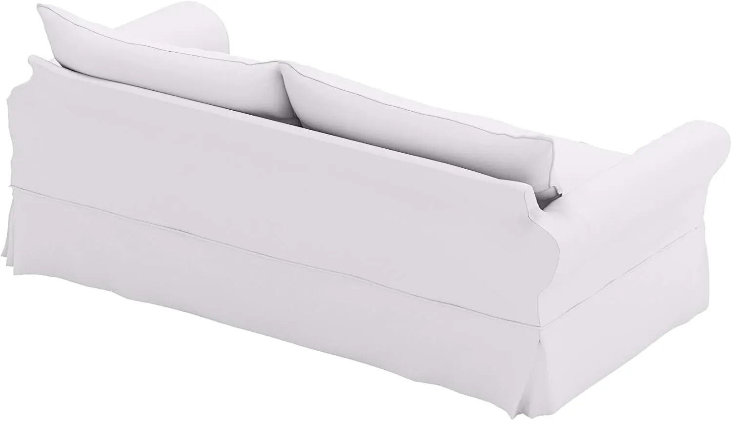 The Cotton Sofa Cover Only Fits Pottery Barn PB Comfort Grand Roll Arm Sofa. A Durable Sofa Slipcover Replacement (White Knife Edge)