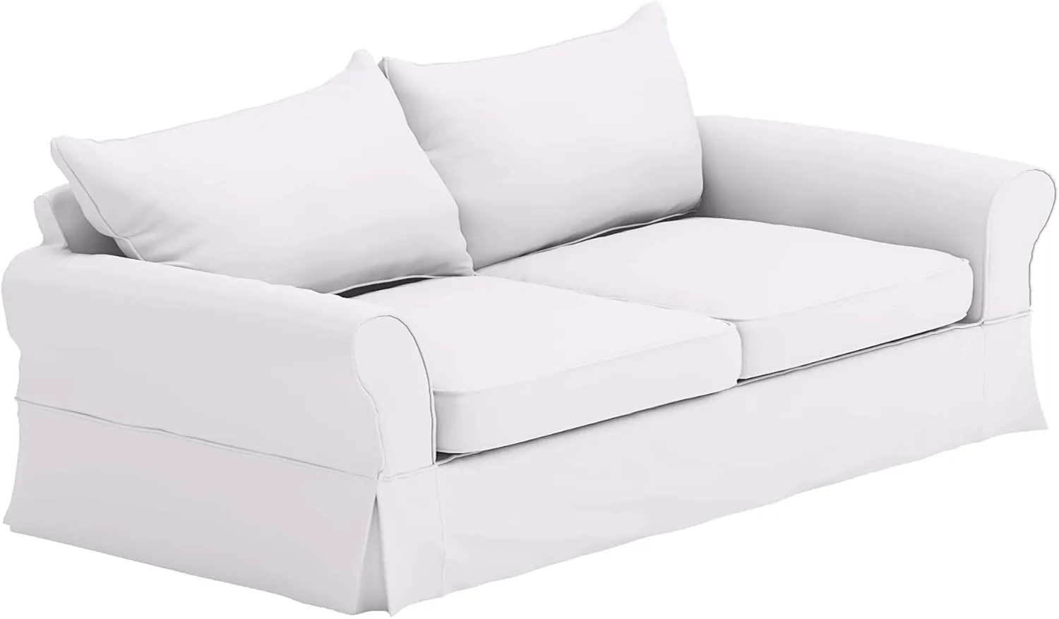 The Cotton Sofa Cover Only Fits Pottery Barn PB Comfort Grand Roll Arm Sofa. A Durable Sofa Slipcover Replacement (White Knife Edge)