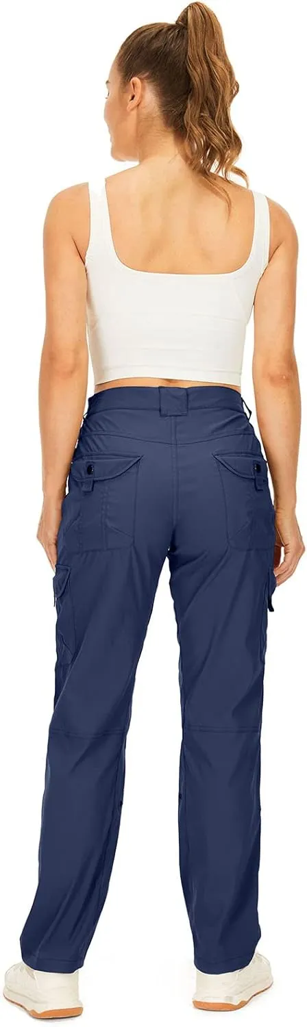 Toomett Women's Hiking Cargo Pants convertible Quick Dry UPF50  Waterproof capri Fishing Safari Travel Pants