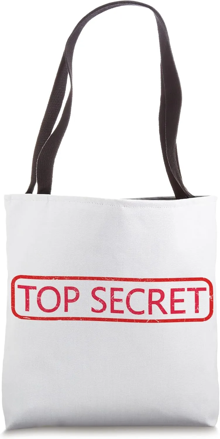 Top Secret Allusion Stamp Funny Word Game Sayings Cool Tote Bag