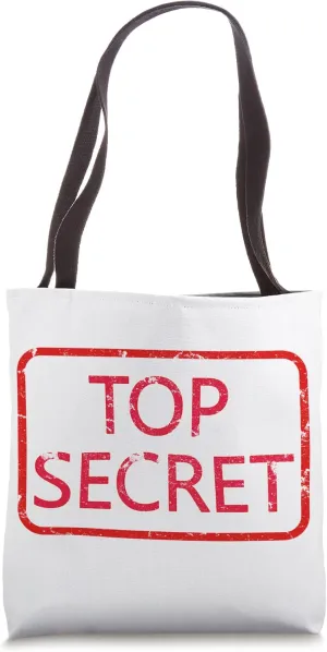 Top Secret Allusion Stamp Funny Word Game Sayings Cool Tote Bag