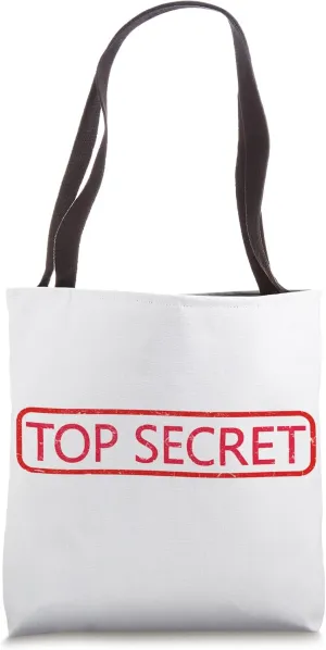 Top Secret Allusion Stamp Funny Word Game Sayings Cool Tote Bag