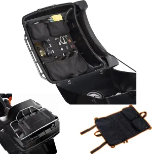 Tour Pack Lid Organizer Bag Multifunction Tool Luggage Storage Bag, Compatible with Touring Road Glide Road King Electra Glide Street Glide Travel-Paks, Black, WXNB000-BK