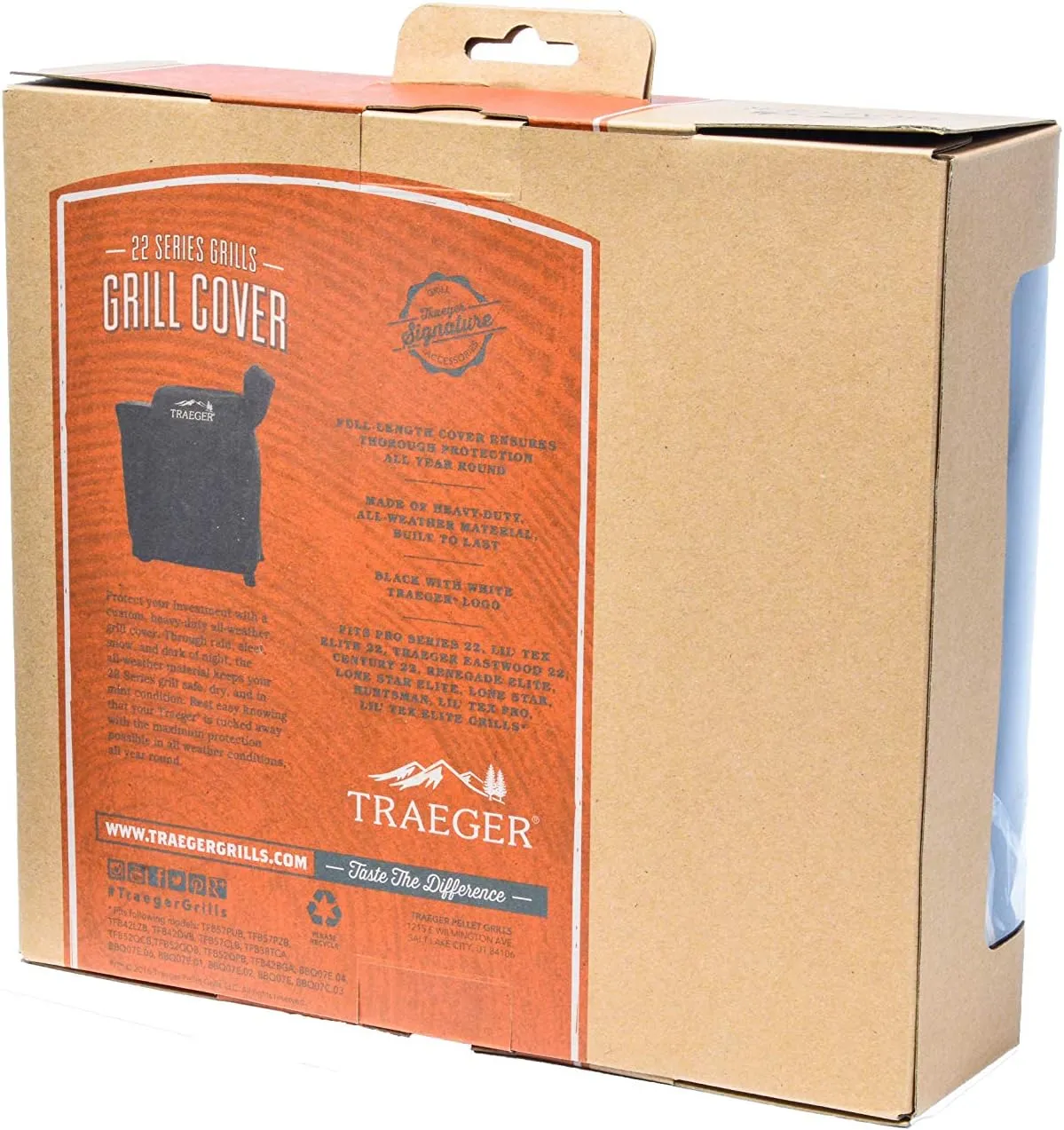 Traeger Grills BAC503 Full-Length Grill Cover Grill Accessory - Pro 575/ Pro 22, Black