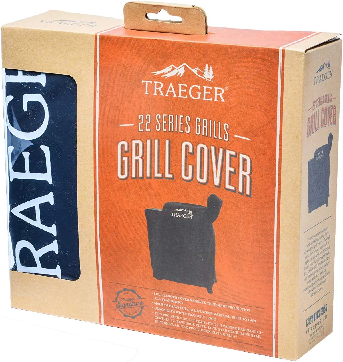 Traeger Grills BAC503 Full-Length Grill Cover Grill Accessory - Pro 575/ Pro 22, Black