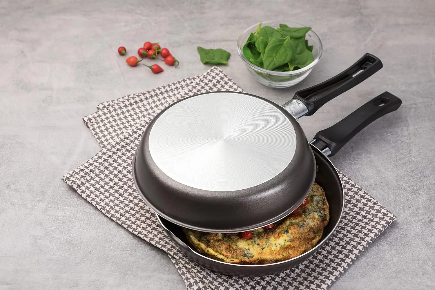 TRAMONTINA 20123/020 Omelette Frying Pan, Deep, Loreto 7.9 inches (20 cm), Aluminum, Non-Stick (Fluorine Coated), Grill, Lightweight, Non-Stick, For Gas Fire, Dishwasher Safe