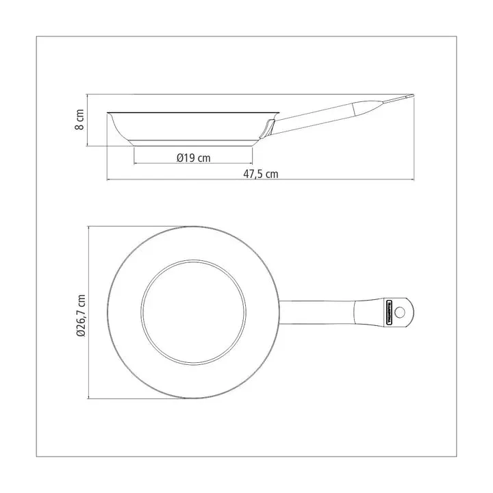 Tramontina Professional Frying Pan Tri-ply Base 26cms