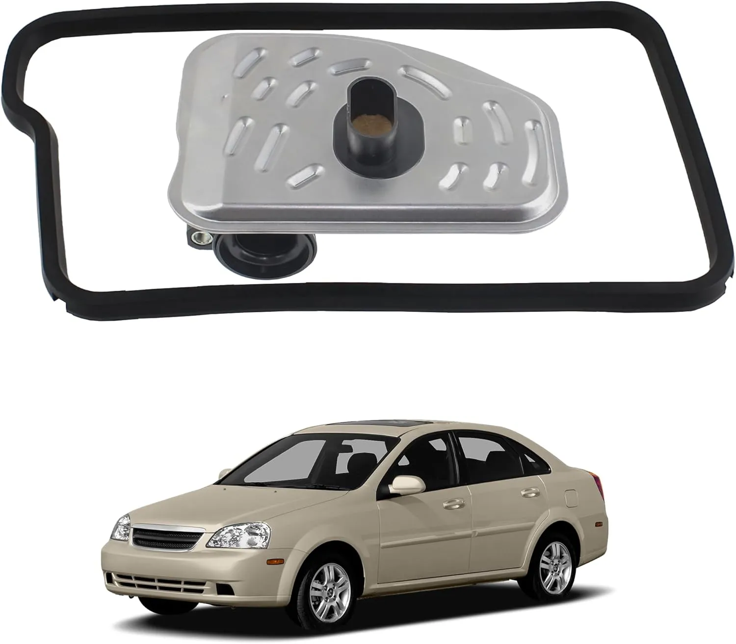 Transmission Filter Oil Pan Gasket Kit Compatible With 2000-2014 Chevy Epica Optra Orlando Daewoo Lacetti Leganza Daewoo Magnus Rezzo Suzuki Buick Excelle Replaces 0501-315-184 1019-222-018