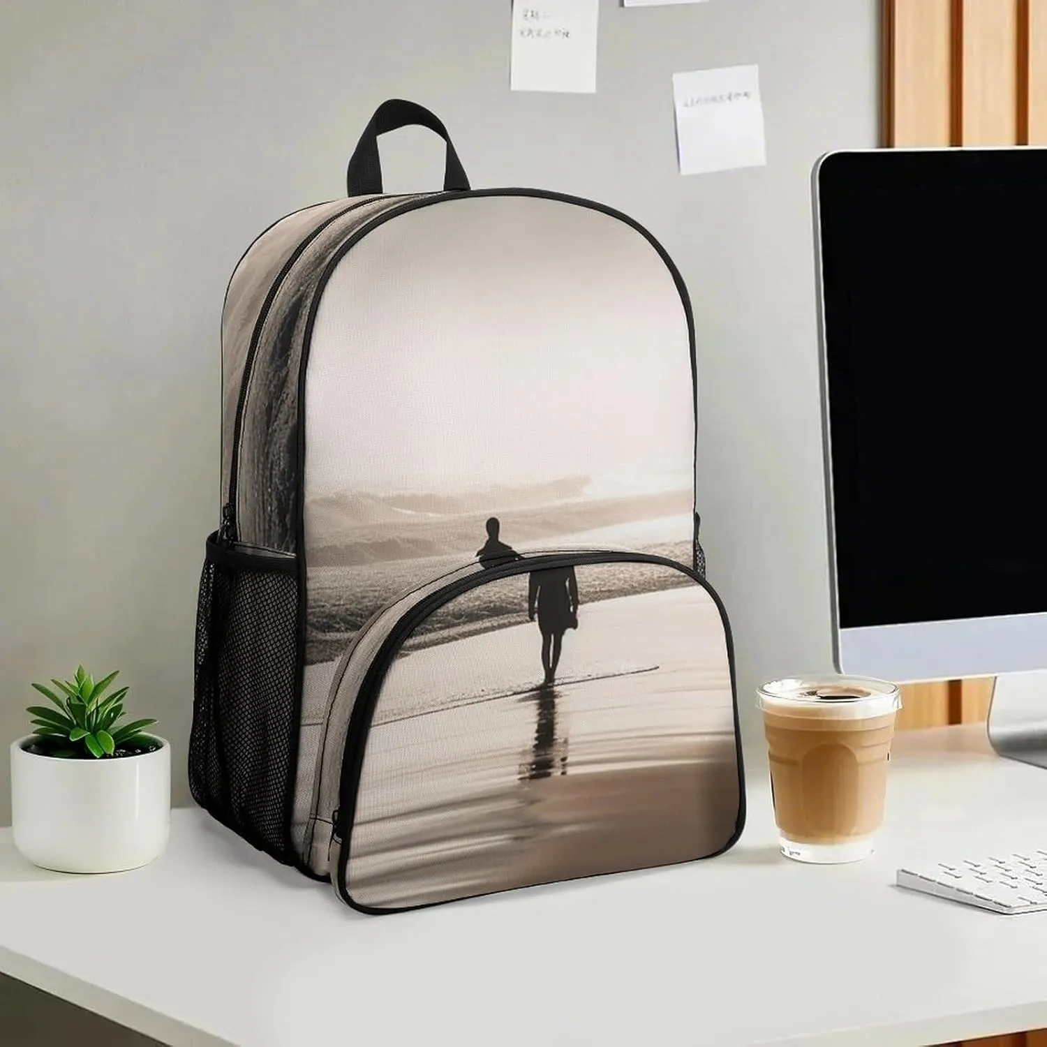 Travel Backpack for Women Men Lightweight 17 Inch Laptop Bag Alone at The Beach Backpack Casual Daypack