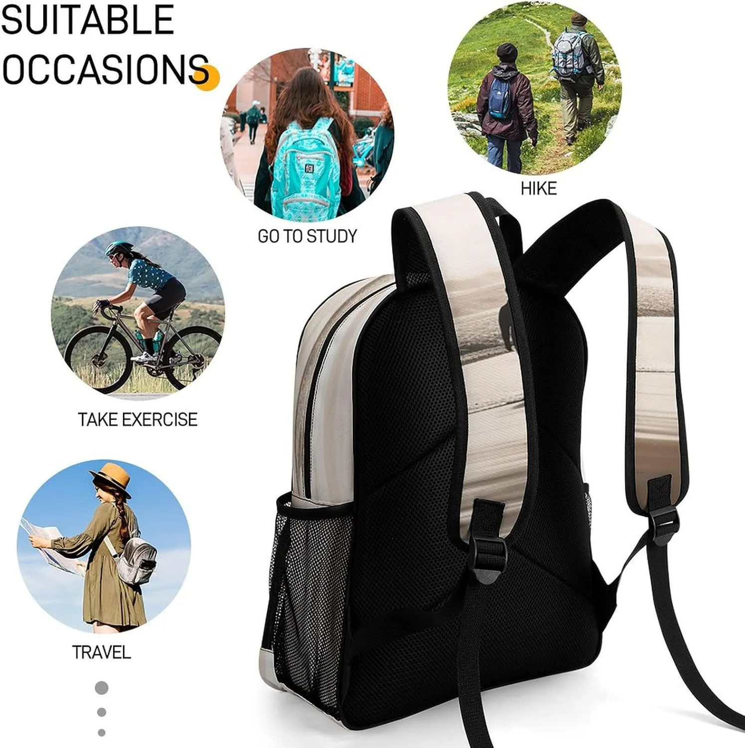 Travel Backpack for Women Men Lightweight 17 Inch Laptop Bag Alone at The Beach Backpack Casual Daypack