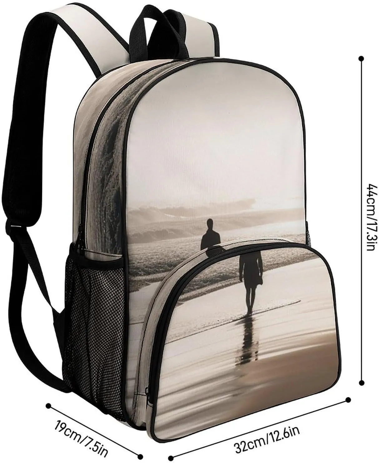 Travel Backpack for Women Men Lightweight 17 Inch Laptop Bag Alone at The Beach Backpack Casual Daypack