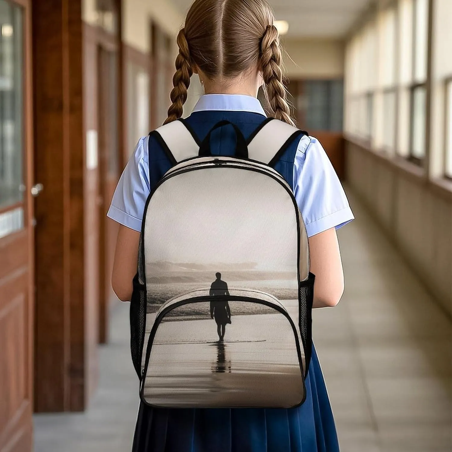 Travel Backpack for Women Men Lightweight 17 Inch Laptop Bag Alone at The Beach Backpack Casual Daypack