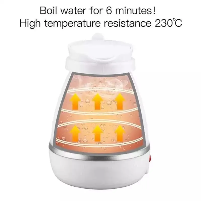 Travel Electric Kettle, Folding Water Boiler, Portable Silicone Household Electric Kettle