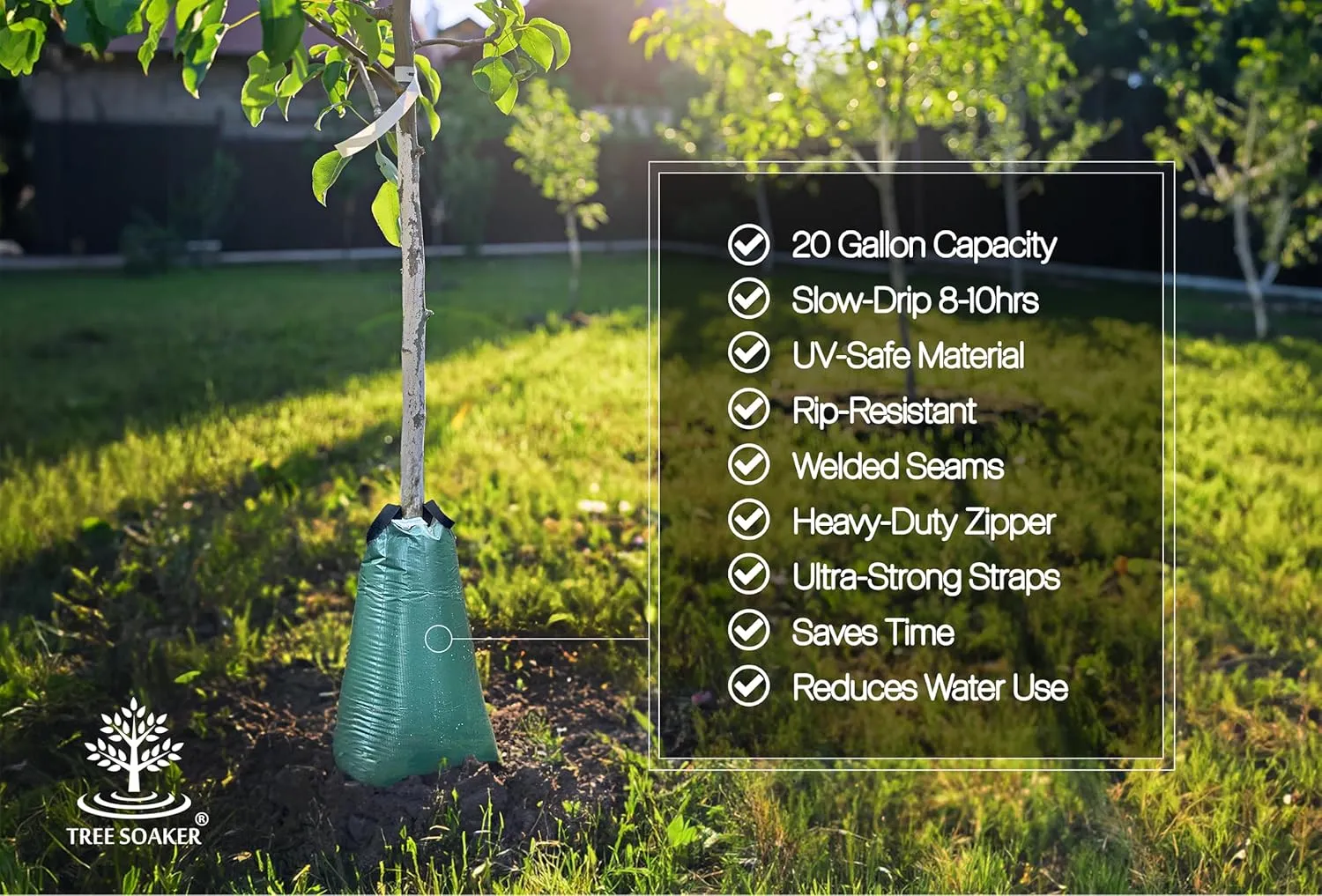 Tree Watering Bag | 20 Gallon Slow Release Drip Tree Irrigation System | Watering Bag for Trees | 3 Pack
