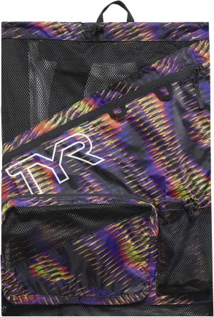 TYR Evolved Printed Elite 40L Mesh Backpack, Purple/Multi, One Size