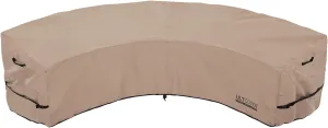 ULTCOVER Patio Curved Sofa Cover Waterproof for 5-7 Seater Outdoor Sectional Furniture Couch 190"(Back Arc Length) / 126"(Front Arc Length) x 32"(Deep)