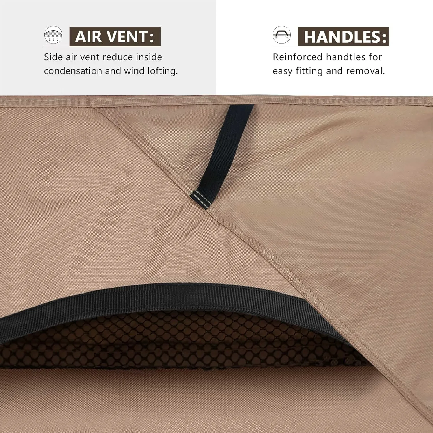 ULTCOVER Round Patio Furniture Cover - Outdoor Waterproof Table with Chair Set Cover 92 inch