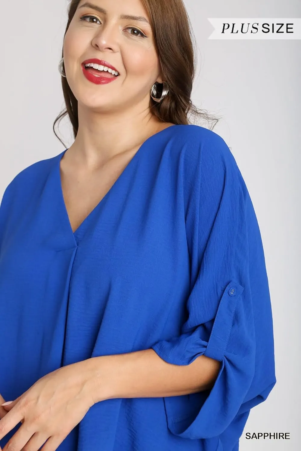 Umgee Solid Oversized Boxy Tunic Top
