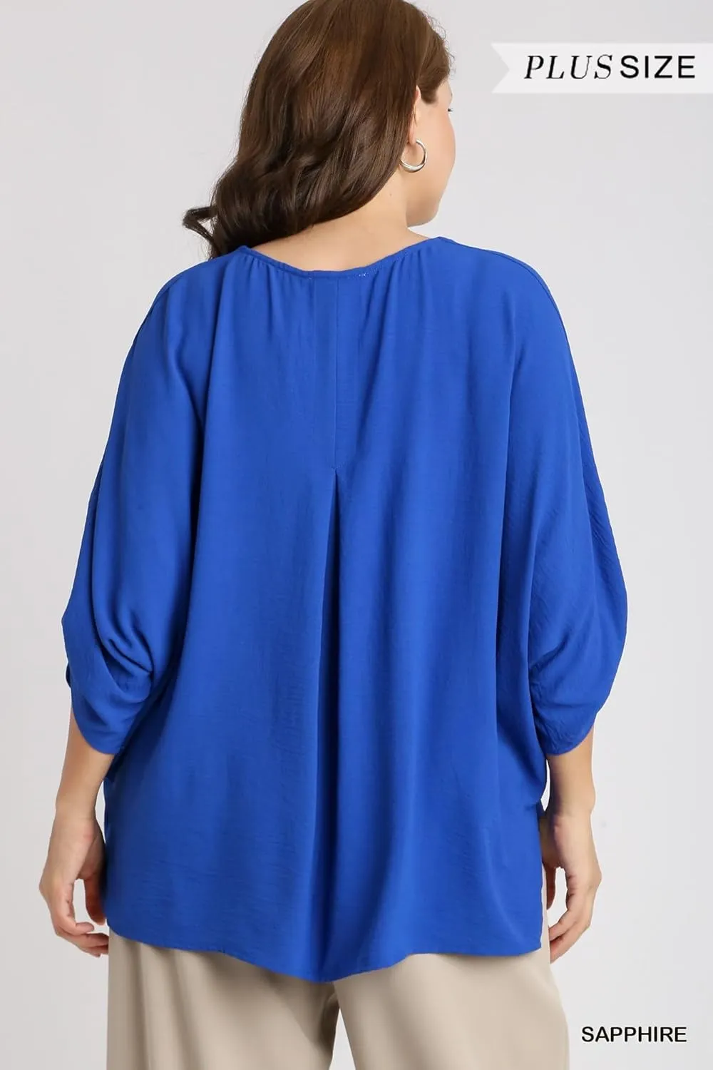 Umgee Solid Oversized Boxy Tunic Top