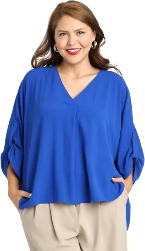 Umgee Solid Oversized Boxy Tunic Top