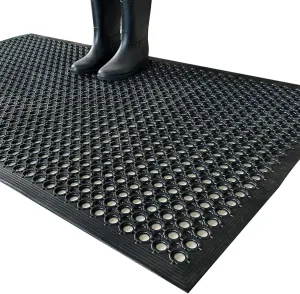 Uniboho Outdoor Rubber Floor Mats Anti Slip Restaurant Commercial Kitchen Mat Rubber Drainage Mat 60 x 35 Heavy Duty Mat for Garage Garden Indoor Outside Industral Pool Entrance Bar Wet Area