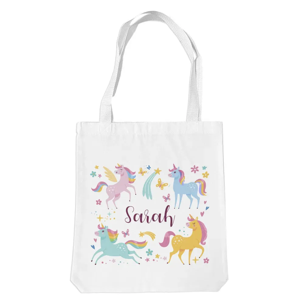Unicorn Mix White Tote Bag
