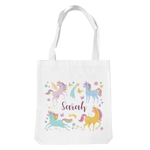 Unicorn Mix White Tote Bag