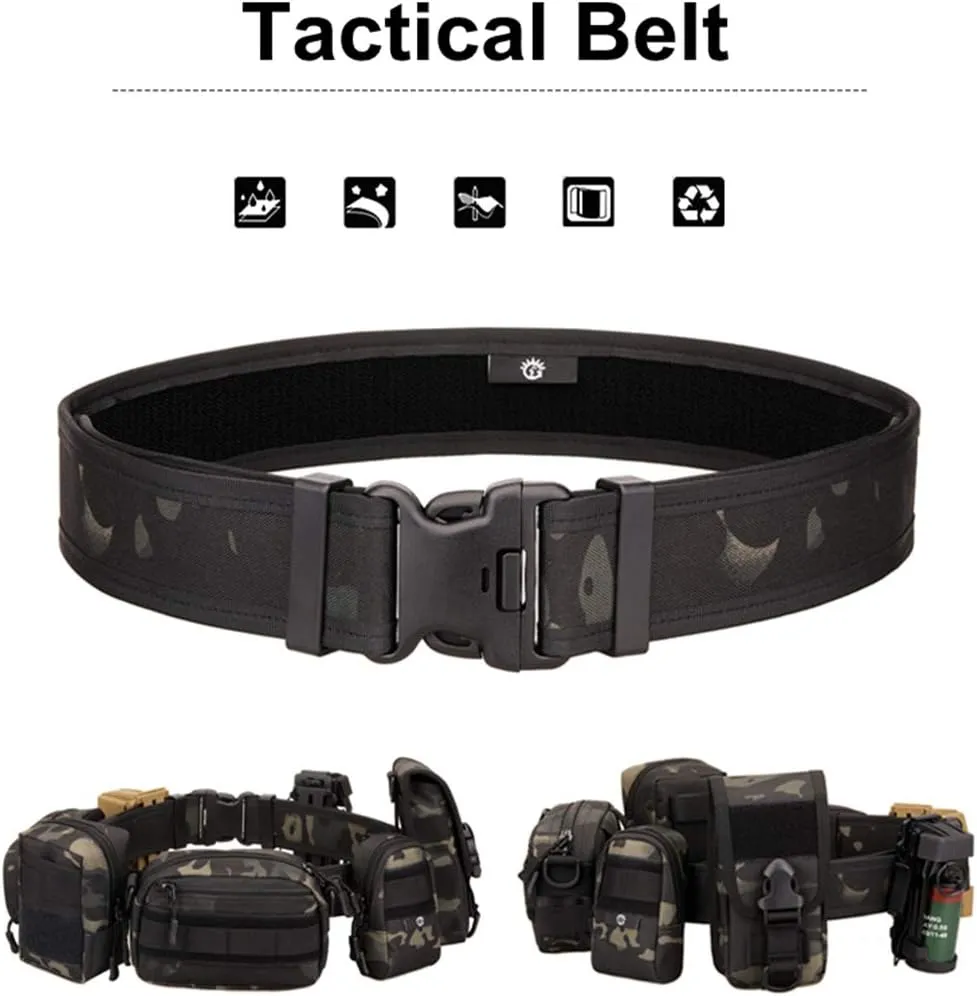 UNISTRENGH Heavy Duty Tactical Belt Military Army Police Uniform Airsoft Utility Waist Belt