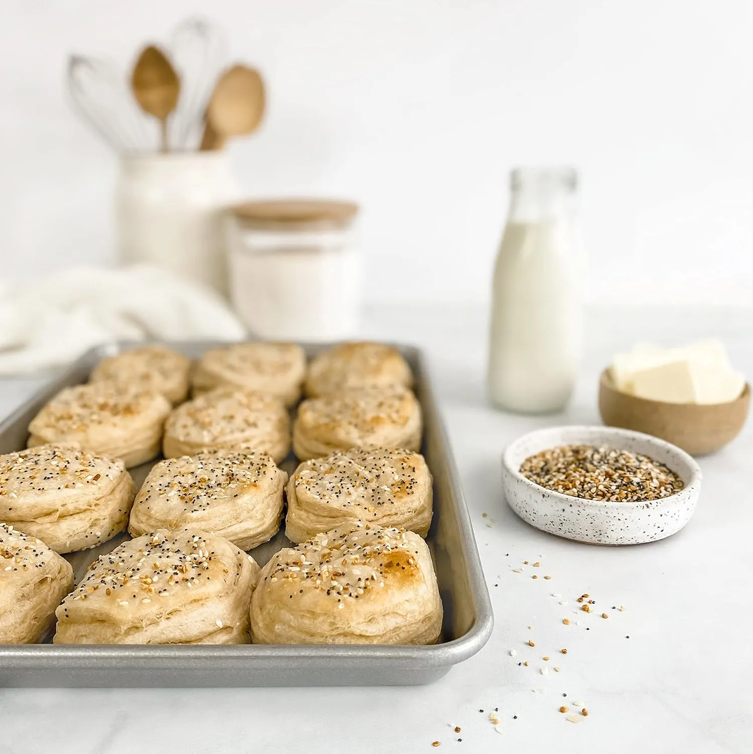 USA Pan Bakeware Half Sheet Pan, Set of 2 Baking Sheets, Aluminized Steel