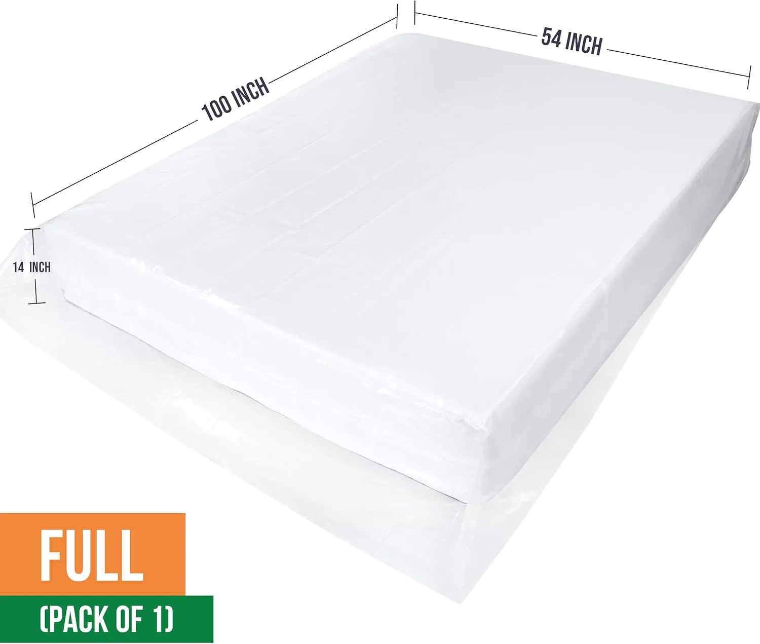 Utopia Home Full Size Mattress Bag for Moving, 4 Mil Heavy Duty Plastic Storage Bag, Mattress Encasement Cover Fits Mattresses up to 14 Inches