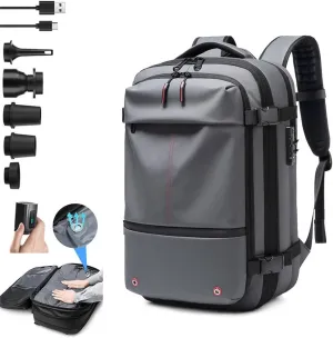 Vacpack Backpack, 60L Expandable Backpack with Vacuum Compression, Anti Theft, Water Resistent Travel Backpack ﻿