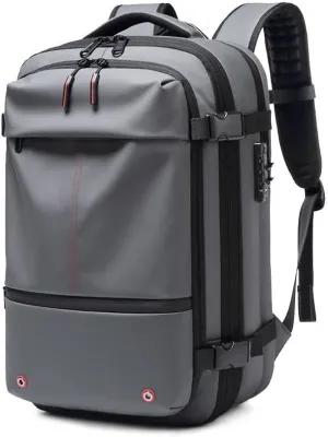 Vacpack Backpack, 60L Expandable Backpack with Vacuum Compression, Anti Theft, Water Resistent Travel Backpack ﻿
