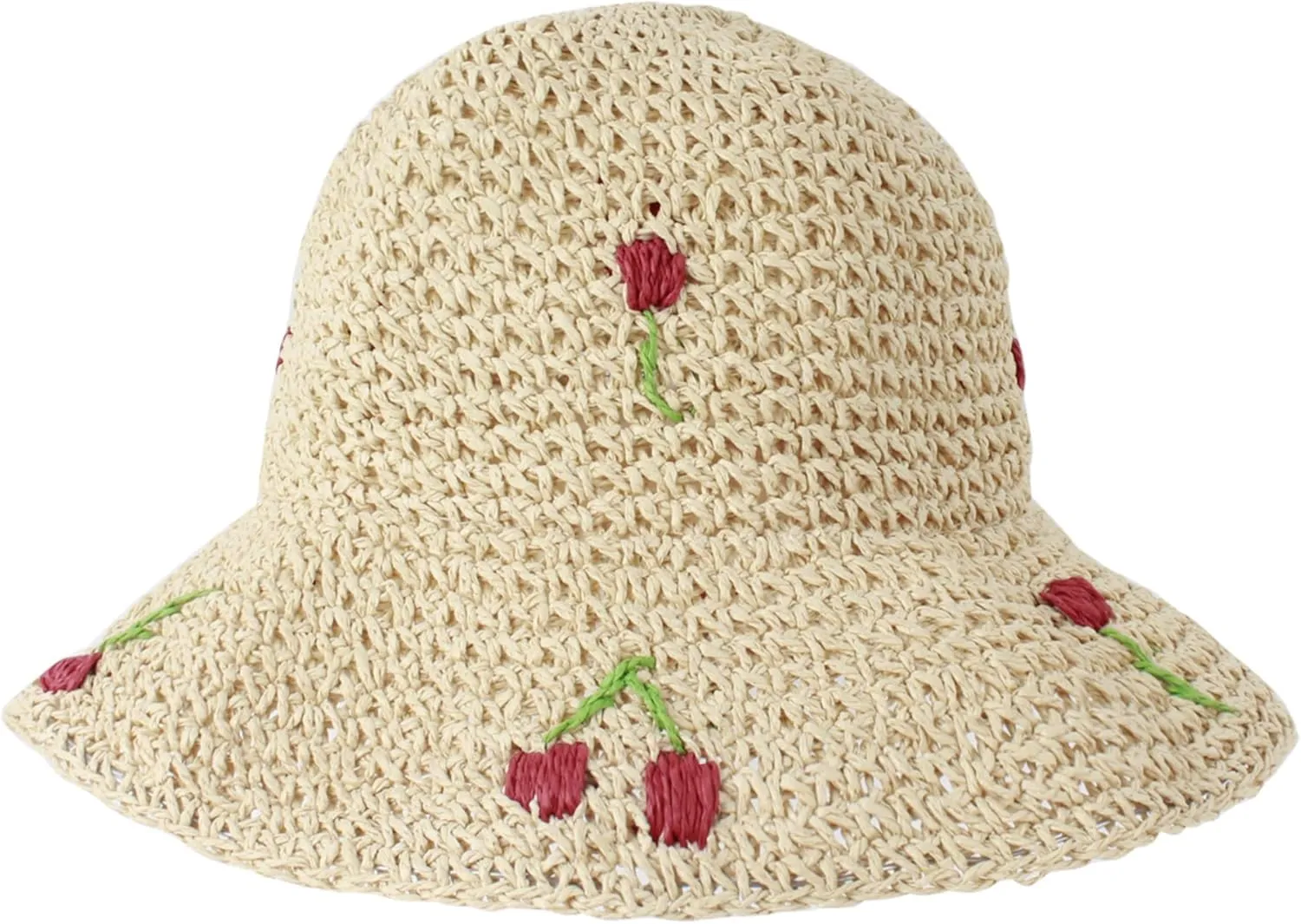 Van Caro Women Wide Brim Straw Roll up Hat Beach Sun Hat Summer Fishing Hat
