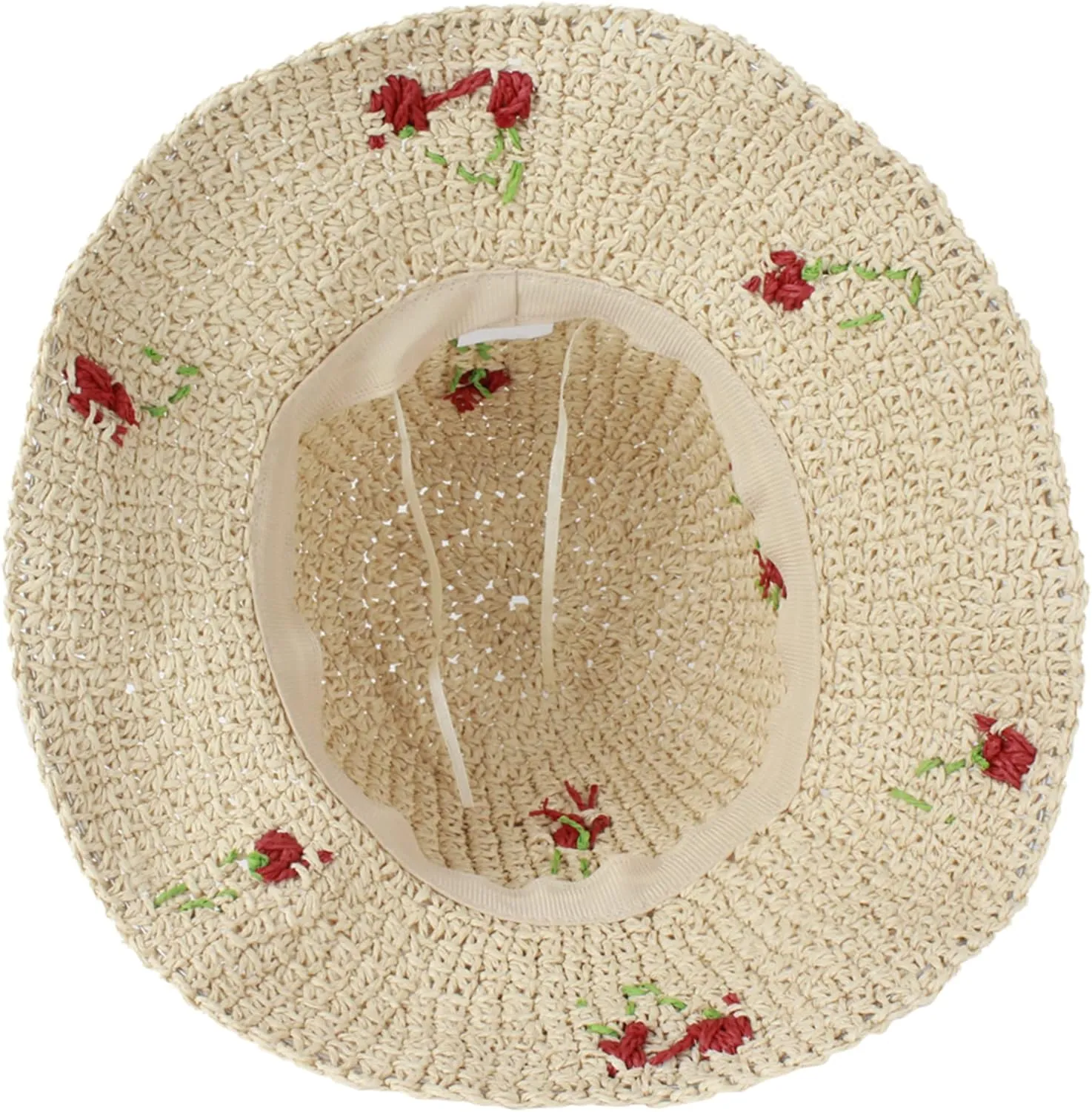Van Caro Women Wide Brim Straw Roll up Hat Beach Sun Hat Summer Fishing Hat