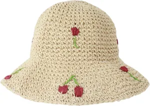 Van Caro Women Wide Brim Straw Roll up Hat Beach Sun Hat Summer Fishing Hat
