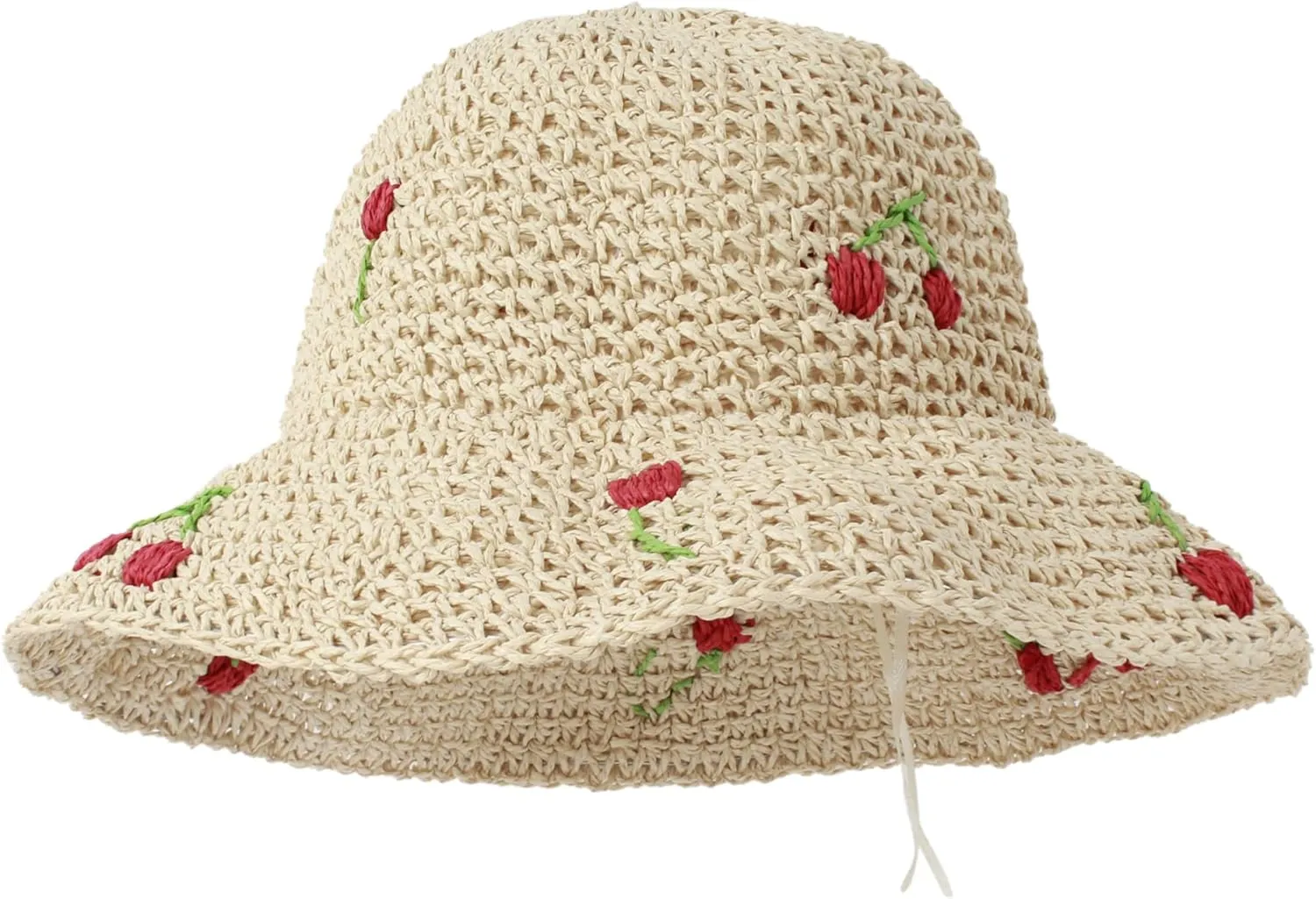 Van Caro Women Wide Brim Straw Roll up Hat Beach Sun Hat Summer Fishing Hat