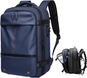 Velouette Mochila De Viaje mit Pumpe, 60L Veloussette Prestige Space Bag, 2025 Expandable Reise Business Backpack (Bag, Blue)