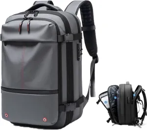 Velouette Mochila De Viaje mit Pumpe, 60L Veloussette Prestige Space Bag, 2025 Expandable Reise Business Backpack (Bag, Gray)